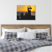 Golden Sunset Silhouette at MAM Canvas Afdruk (Insitu (Slaapkamer))