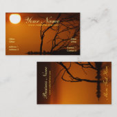 Golden Sunset Silhouette Visitekaartjes (Voorkant / Achterkant)