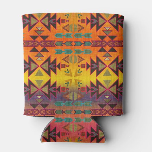 Golden Sunset Skies Southwestern Style Blikjeskoeler (Achterkant)