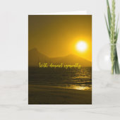 Golden Sunset Sundown Beach Ocean Zee Kaart (Voorkant)