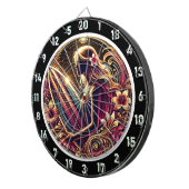 Golden Sunset Surfer met Neon Glow Dartbord (Voorkant Rechts)