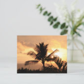 Golden Sunset Tropical Briefkaart (Staand voorkant)