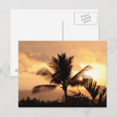 Golden Sunset Tropical Briefkaart (Voorkant / Achterkant)