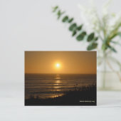Golden Sunset V | Blue Beach Song™ Briefkaart (Staand voorkant)