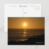 Golden Sunset V | Blue Beach Song™ Briefkaart (Voorkant / Achterkant)