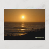 Golden Sunset V | Blue Beach Song™ Briefkaart (Voorkant)