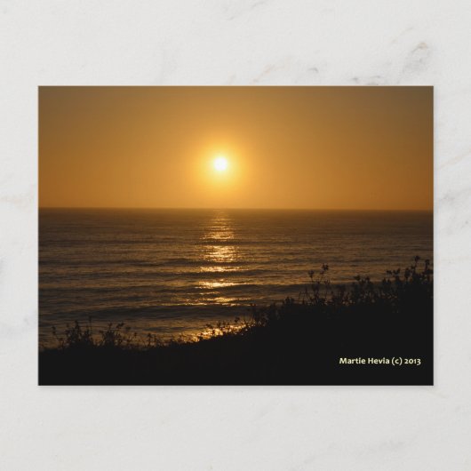 Golden Sunset V | Blue Beach Song™ Briefkaart (Voorkant)