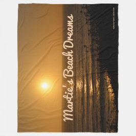 Golden Sunset V - Fleece Deken (Personaliseer)