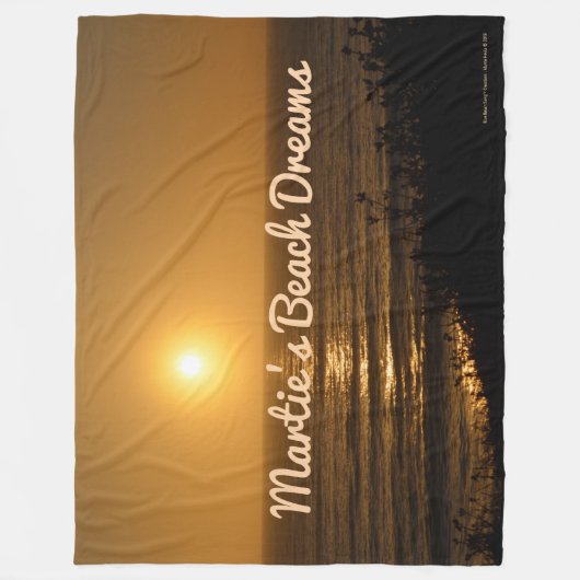 Golden Sunset V - Fleece Deken (Personaliseer) (Voorkant)