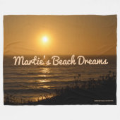 Golden Sunset V - Fleece Deken (Personaliseer) (Voorkant (Horizontaal))