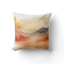 Golden Sunset Waterverf Pillow