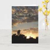 Golden Sunset with God Rays - Denken aan je Kaart (Gele Bloem)