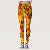 Golden Sunshine Abstracte texturen Leggings (Voorkant)