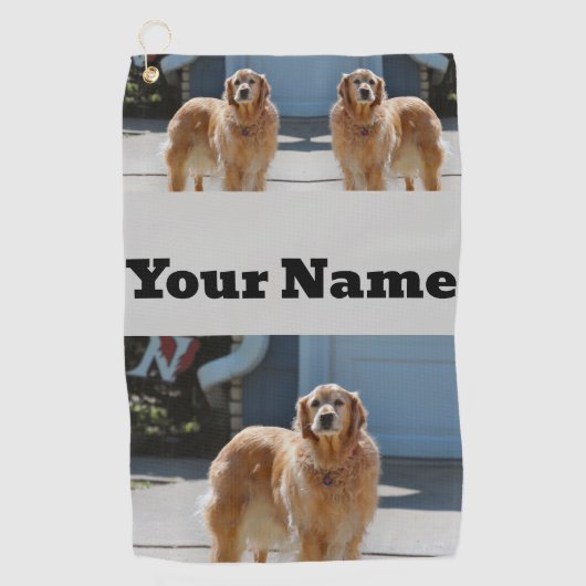 Golden Sunshine Golfhanddoek (Voorkant)