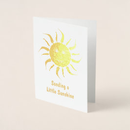 Golden Sunshine - Zachte Sun Motif op maat Folie Kaarten