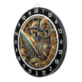 Golden Surfer Sunset Glow Art Dartbord (Voorkant Rechts)