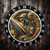 Golden Surfer Sunset Glow Art Dartbord