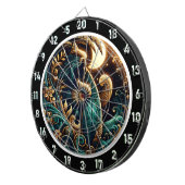 Golden Surfer Sunset Glow Art Piece Dartbord (Voorkant Rechts)