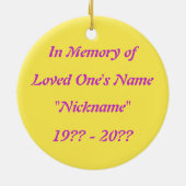 Golden Surprise Memorial Ornament (Achterkant)