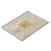 Golden Swan Feathers Monogram Notitieboek (Linkerzijde)