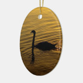 Golden Swan Keramisch Ornament (Links)