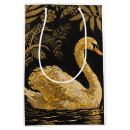 Golden Swan op een Midnight Pond Medium Cadeauzakje