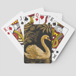 Golden Swan op een Midnight Pond Pokerkaarten