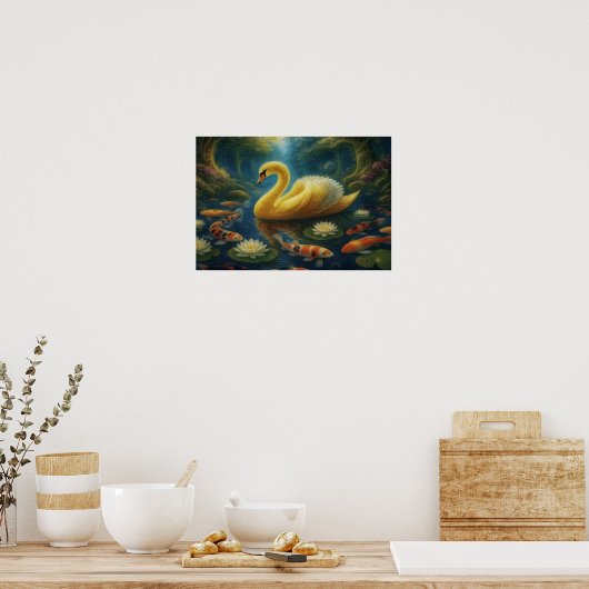 Golden Swan Poster (Keuken)