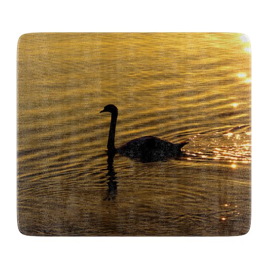 Golden Swan Snijplank (Voorkant)