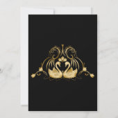 Golden Swans 50ste bruiloft Jubileum Kaart (Achterkant)