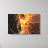 Golden Swirl Abstracte Fractal Flame Canvas Afdruk (Voorkant)