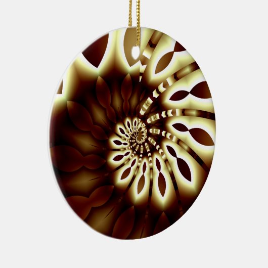 Golden Swirl Round Ornament (Rechts)