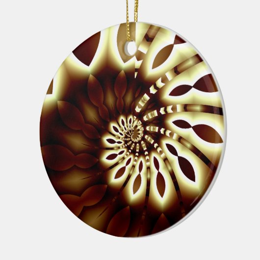 Golden Swirl Round Ornament (Links)