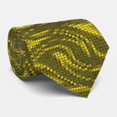 Golden Swirl Sequin Effect Neckware Stropdas (Opgerold)