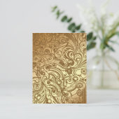 Golden Swirls Briefkaart (Staand voorkant)
