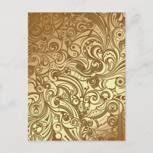 Golden Swirls Briefkaart (Voorkant)