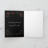 Golden swirls Holiday Card Feestdagen Kaart (Binnen)
