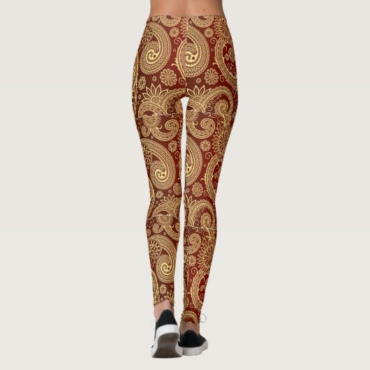 Golden Swirls-Leggings Leggings (Achterkant)
