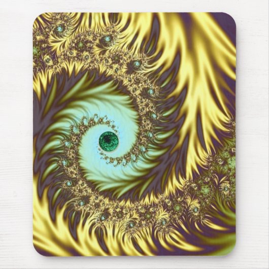 Golden Swirls Mousepad Muismat (Voorkant)