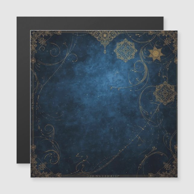 Golden Symbols on Indigo Sky  (Voorkant / Achterkant)