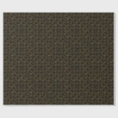 Golden Symbols Pattern 12.bw Black BG Cadeaupapier (Vlak)