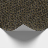 Golden Symbols Pattern 12.bw Black BG Cadeaupapier (Hoek)
