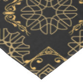 Golden Symbols Pattern 12.bw Black BG Tafelkleed (Gekanteld)