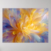 Golden Symphony of Blooming Abstract Petals Poster (Voorkant)