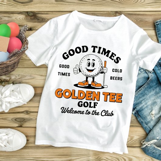 Golden T-shirt Golf Goede tijden Koude bieren