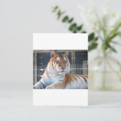 Golden Tabby-tijger in Cougar Mountain Zoo 1 Briefkaart (Staand voorkant)