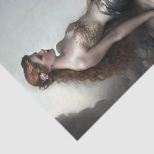 Golden Tailed Mermaid Fantasy Decoupage Tissuepapier (Detail)