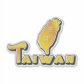 Golden Taiwan Island Kaart_team Taiwan Sticker (Voorkant)