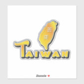 Golden Taiwan Island Kaart_team Taiwan Sticker (Vel)