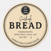 Golden Tan Bakery Sourdough Bread Label Sticker (Voorkant)